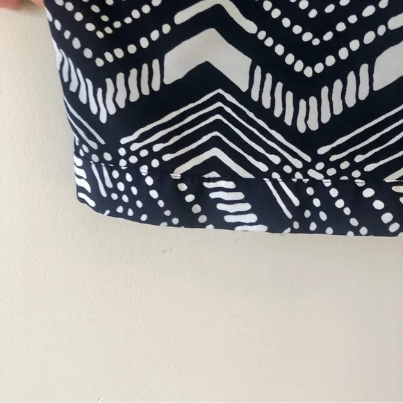 J. Crew Blue and White Pattern Short Sleeve Romper - Picture 5 of 6